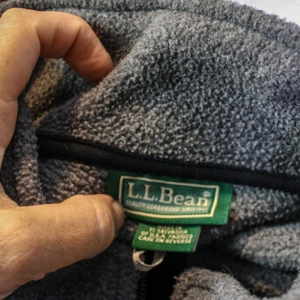 L.L. Bean Gray Polartek Full Zip Fleece Jacket Lightweight Outdoor M Reg - Picture 3 of 4